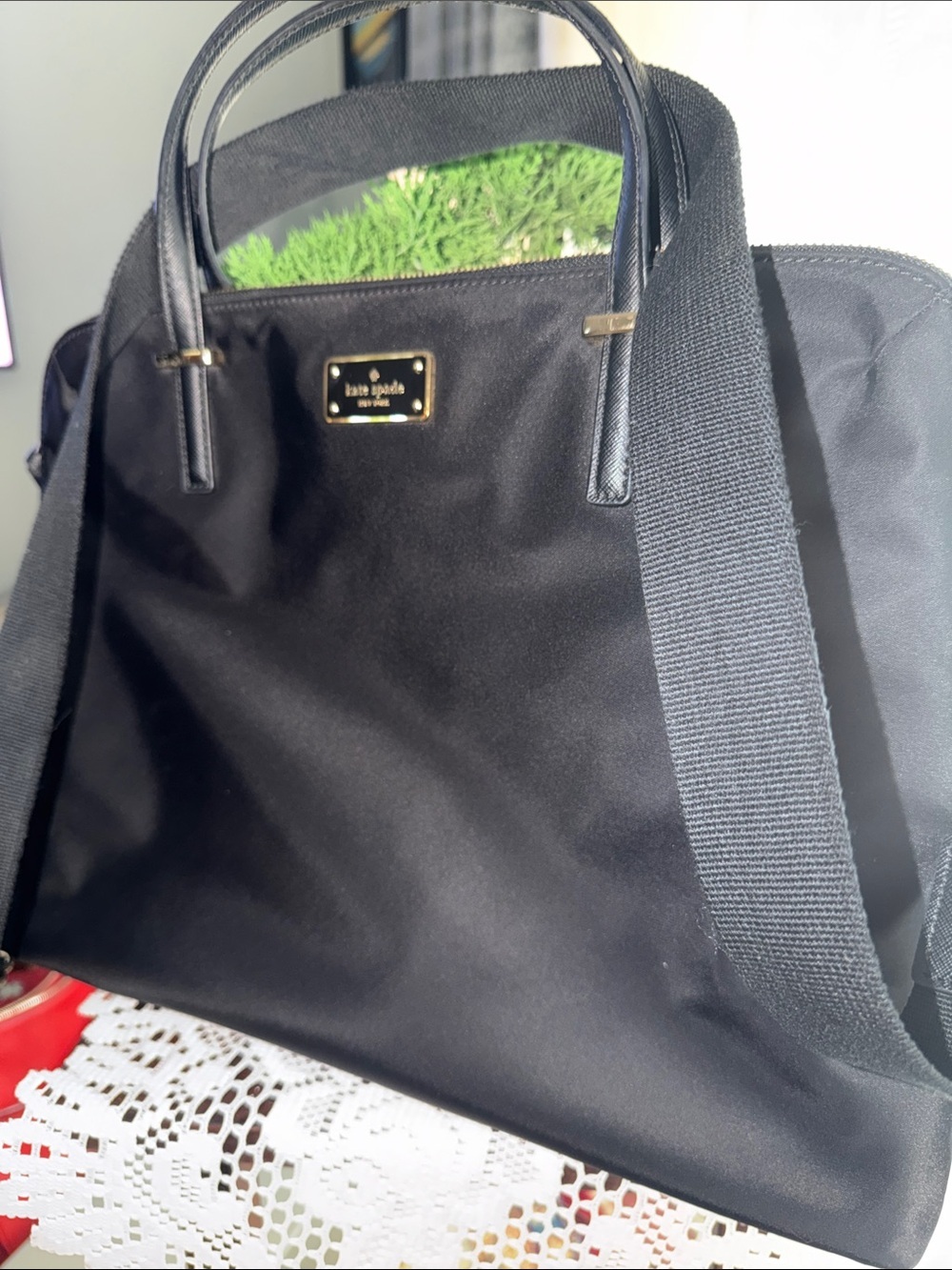kate spade Black Nylon Laptop Tote with Detachable Strap - Picture 4 of 16